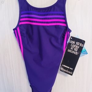 Miraclesuit Purple Long Torso Slimming One Piece